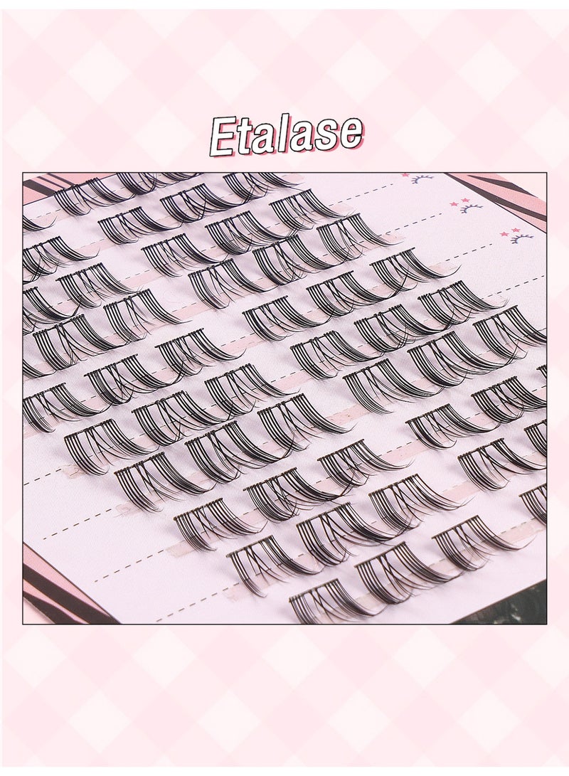 Self Adhesive False Eyelash Kit, 60 Clusters, Press-Type False Eyelashes, Pre-Attached Lash Clusters, No Glue Or Makeup Remover Required, DIY Eyelash Extension Kit. - view 5